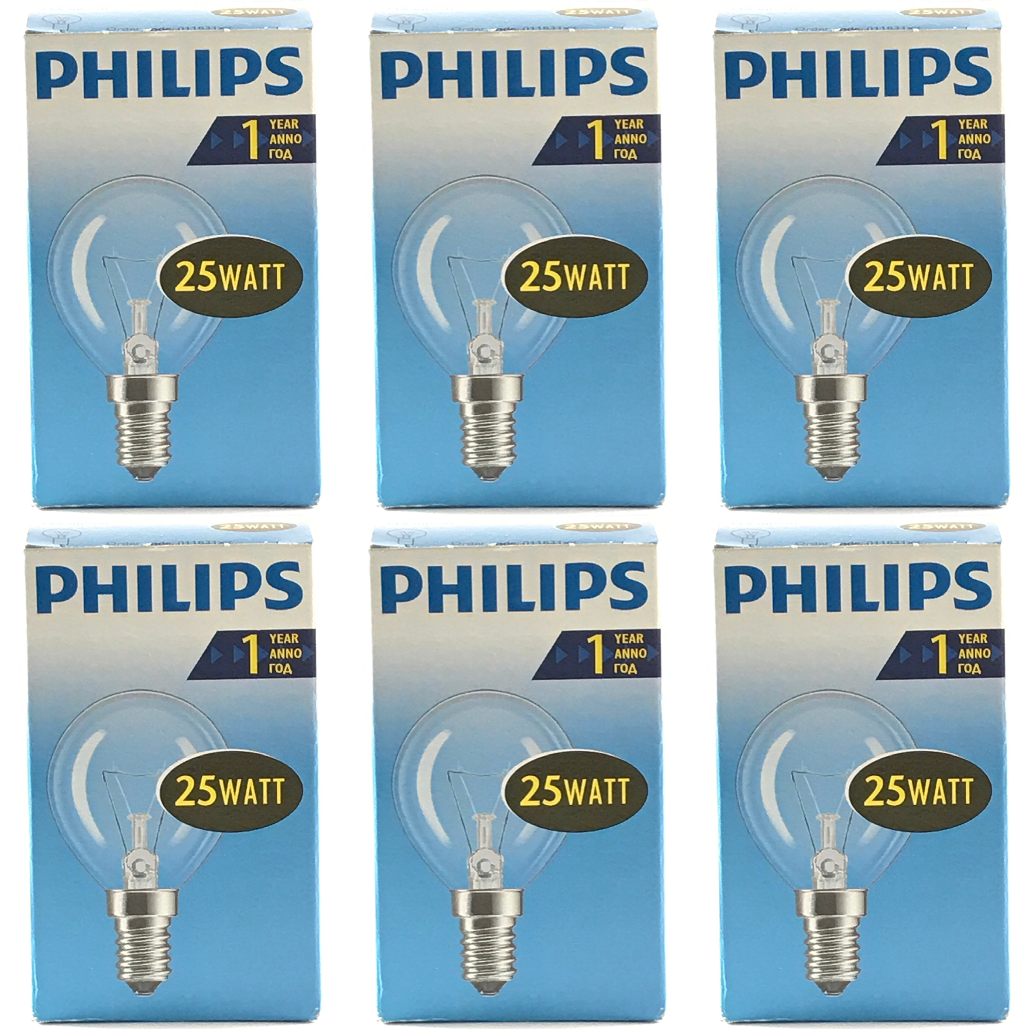PHILIPS Kogellamp Helder 25w E14 VOORDEELSET 6 stuks