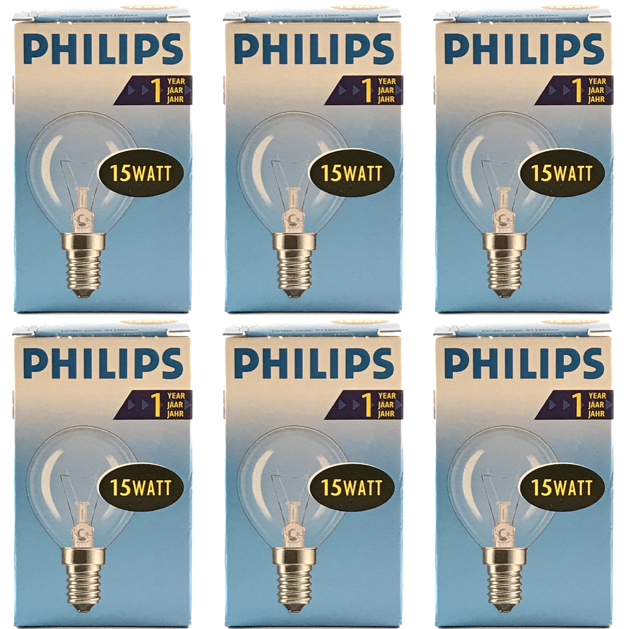 PHILIPS Kogellamp Helder 15w E14 VOORDEELSET 6 stuks