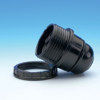 FITTING E27 ZWART BORST