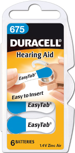 DURACELL Gehoor Batterij BLAUW 675