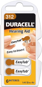 DURACELL Gehoor Batterij BRUIN 312