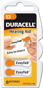 DURACELL Gehoor Batterij ORANJE 13