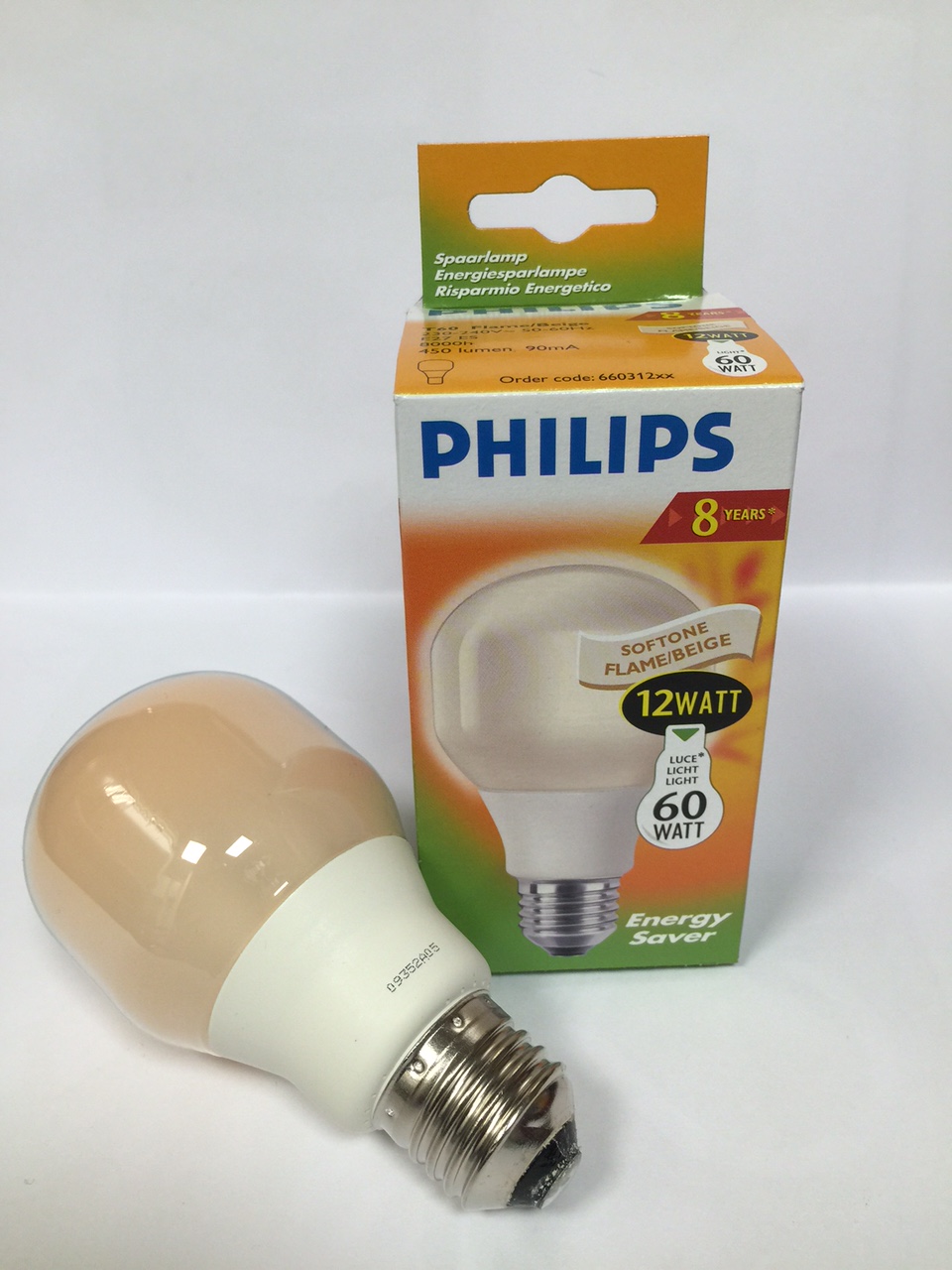 SOFTONE FLAME/ BEIGE 12w E27 SPAARLAMP